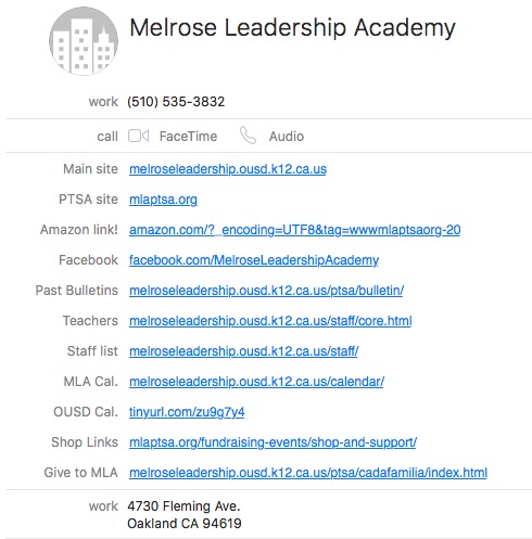 MLA contact card screen shot June 2016 MLA contact card screen shot June 2016